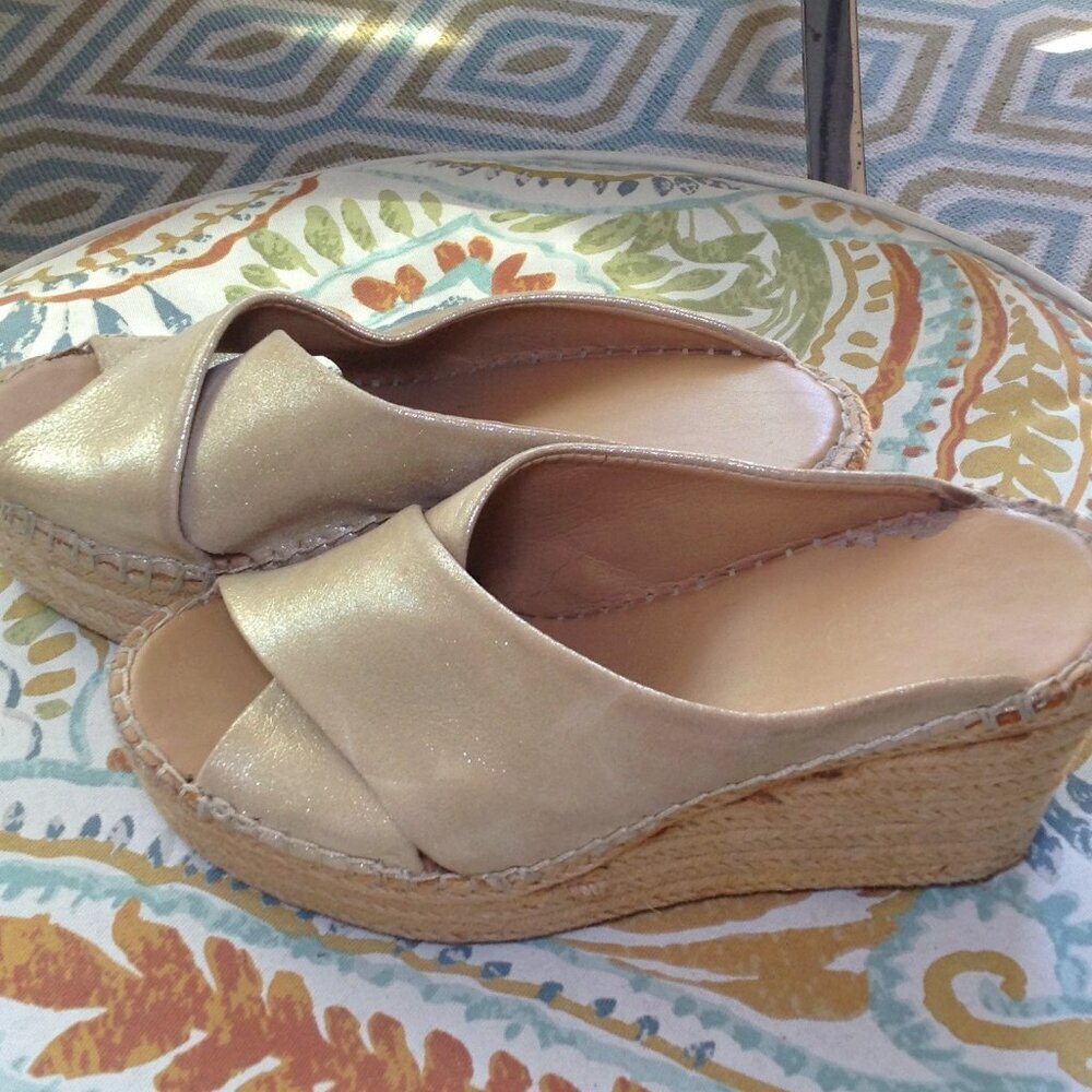 Franco Sarto "Tiffany" "7" Platforms, Leather, Boho, Chic, Leather, Girlhoodcore - Picture 2 of 7